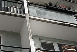 Oprava balkonů a lodžií - před opravou